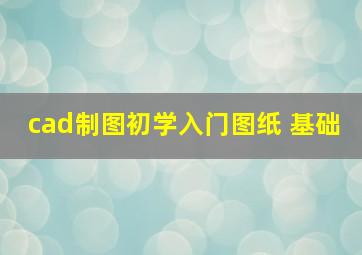 cad制图初学入门图纸 基础